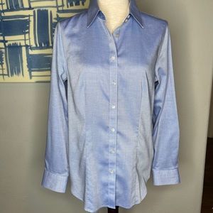 Talbots Fitted Blouse Blue Size 10